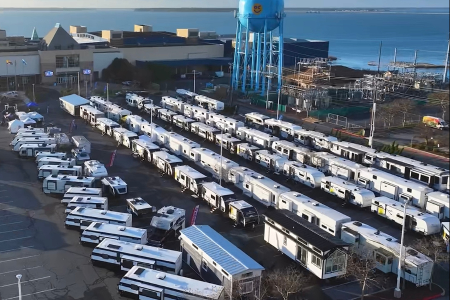 outdoor lot at OC RV Show in Ocean City, MD