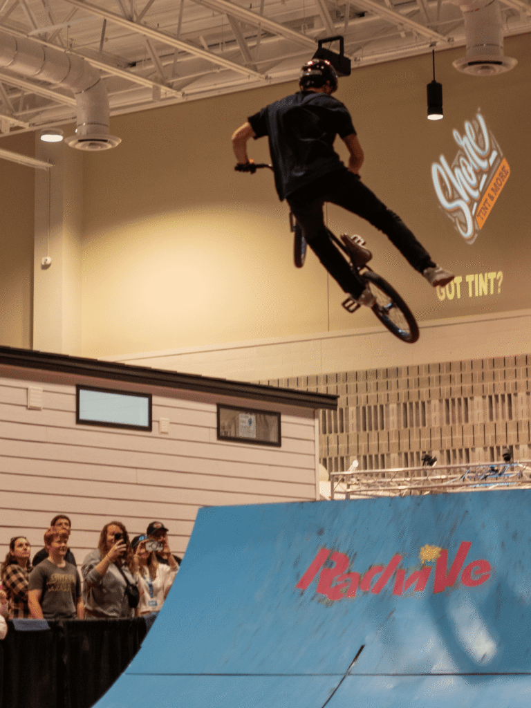 Nate McCallister at OC RV Show with Radville BMX