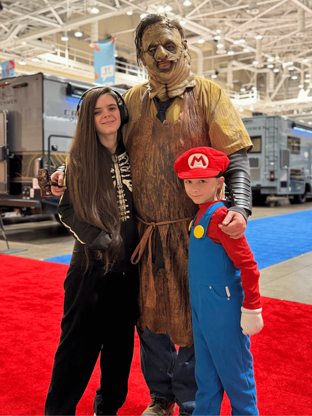 trick-or-treat-oc-rv-show | OC RV AND VAN LIFESTYLE SHOW families in halloween costumes at the oc rv show